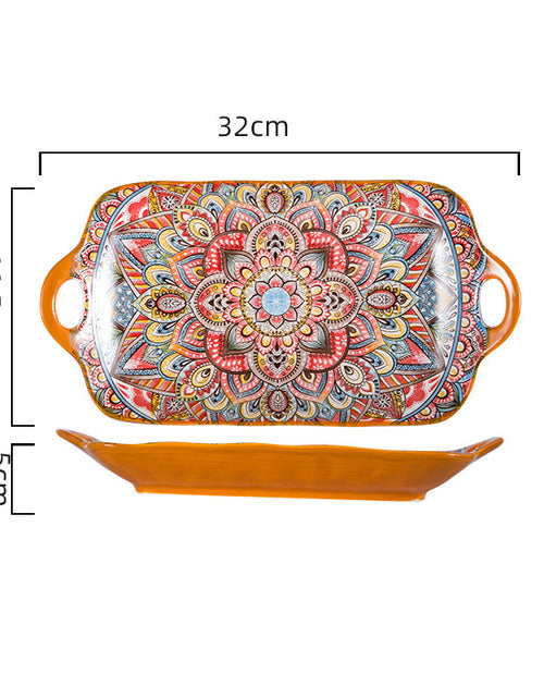 Load image into Gallery viewer, Dishes Suit Vintage Underglaze Household Bowls And Dishes
