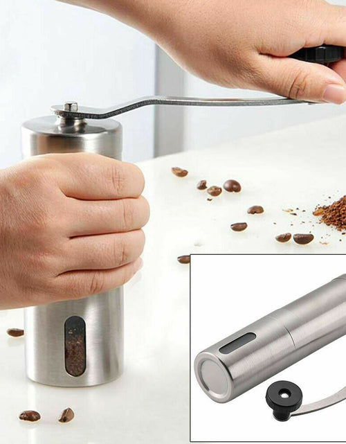 Load image into Gallery viewer, Hand Crank Pepper Conical Burr Grinder Coffee Beans Mill Muller Stainless Steel
