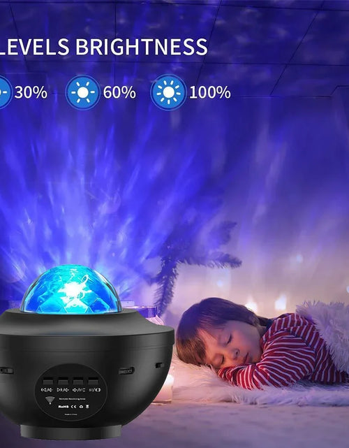 Load image into Gallery viewer, New LED Starry Galaxy Projector Night Light Child Gift USB Bluetooth Music Player Star Nightlight Colorful Projector Night Lamp
